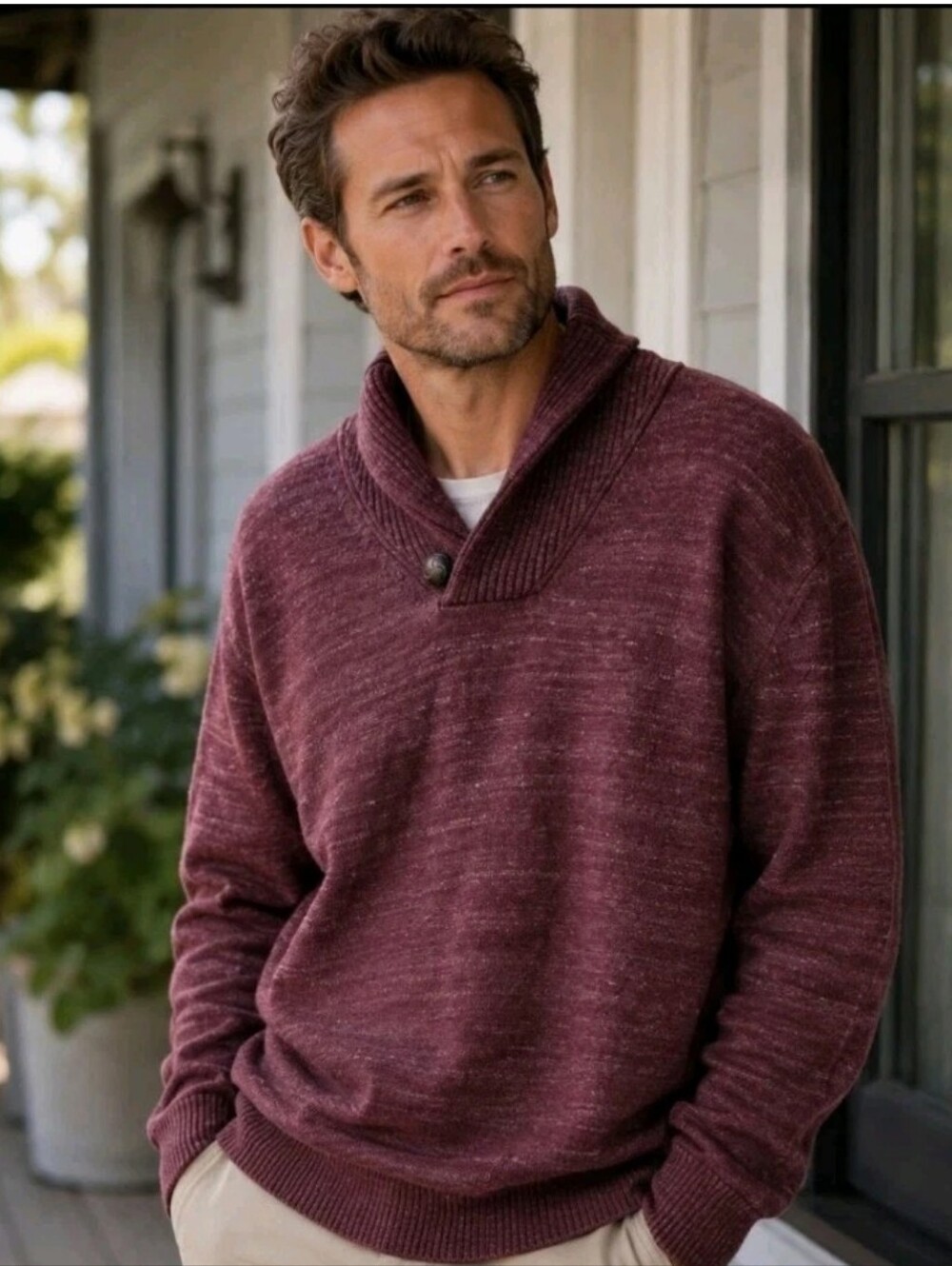 Weatherproof Men's Maroon Turtleneck Sweater Size XL